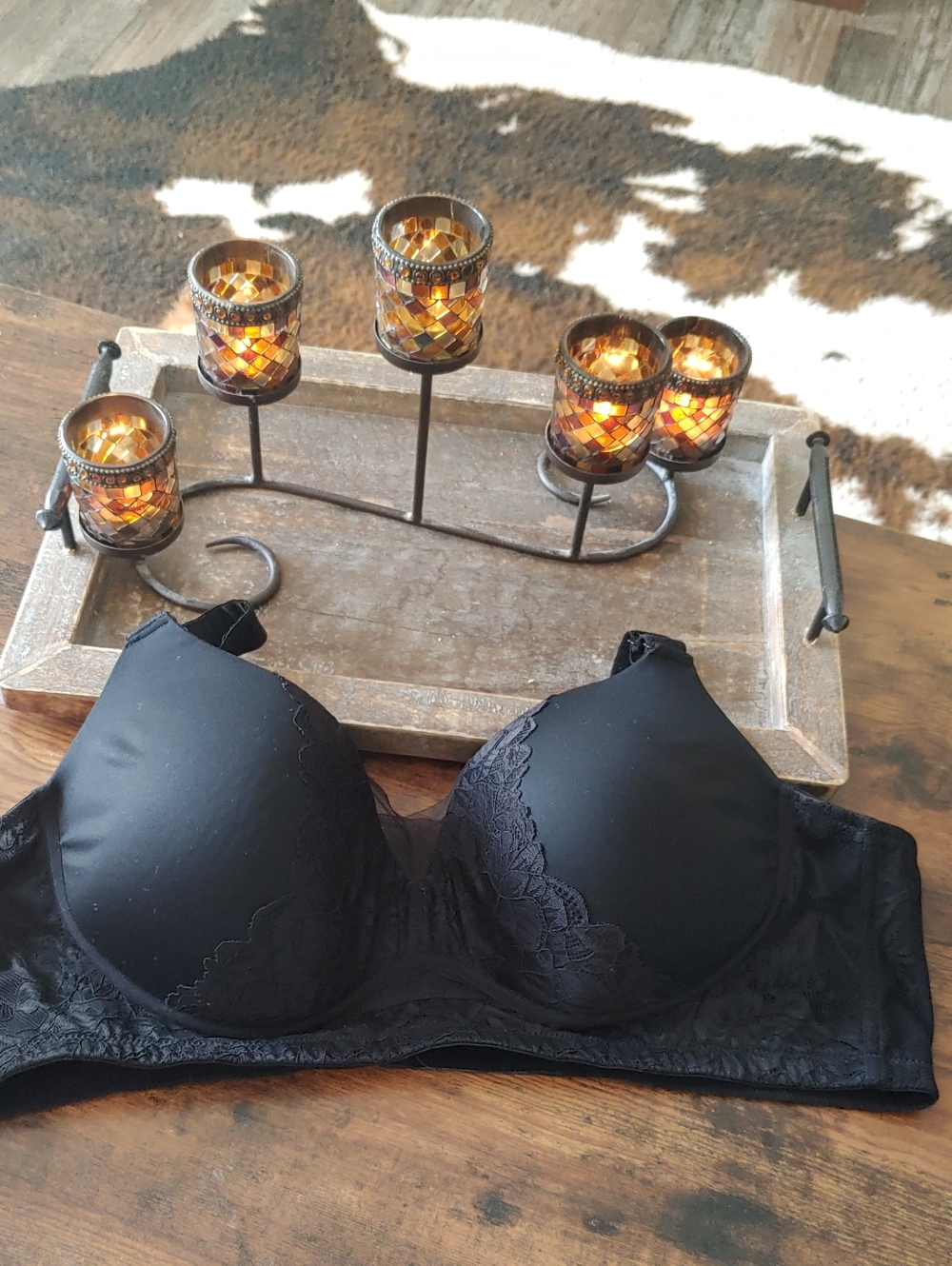 NWOT 4X Black Lace Gorgeous & Sexy Padded Underwire stunning Bra
